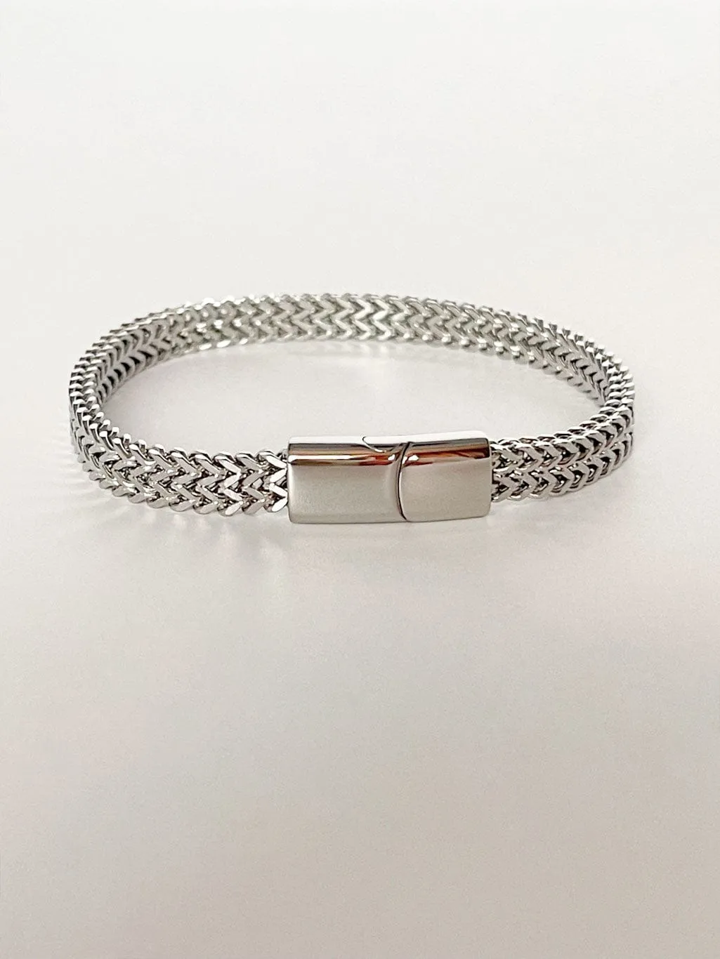 Mea Nani herrearmbånd stål sølv 22 cm polert
