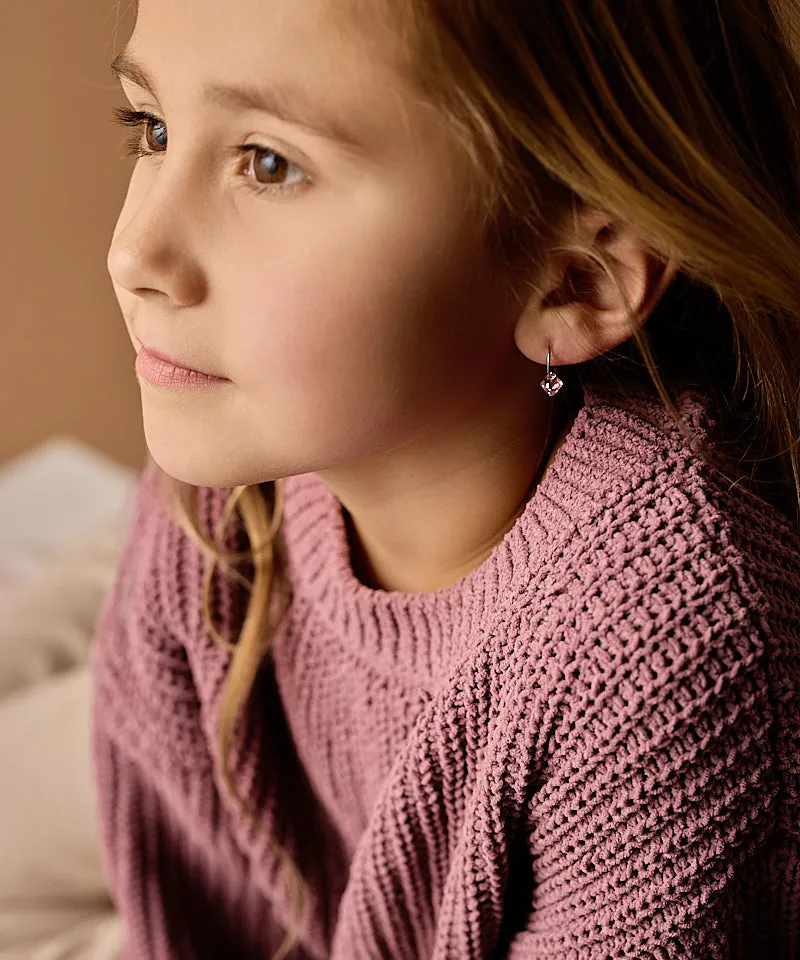 Blomdahl Bicone Ear Ring øredobber 14 mm light rose titan