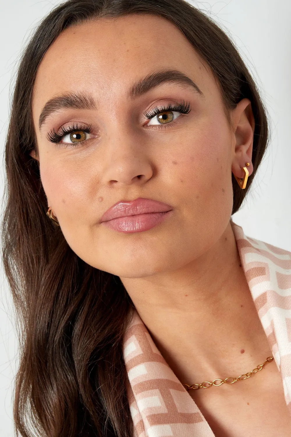 Mea Nani Diamond Hoops øredobber gull 14K