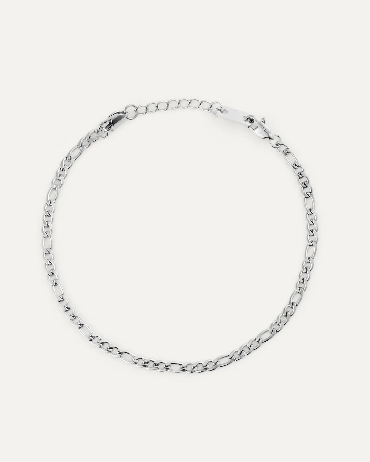 Mockberg Thin Figaro Bracelet armbånd sølv 3 mm vanntett