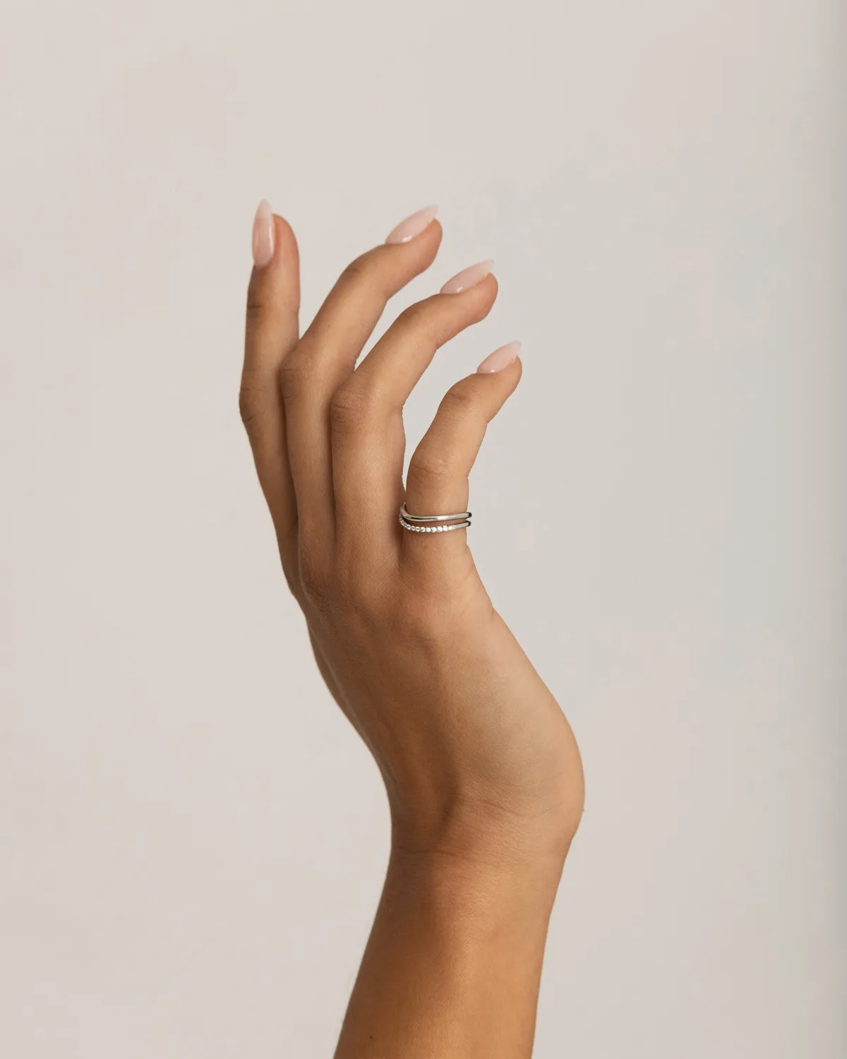 Mockberg Illume Lys ring sølv 2-pk vanntett