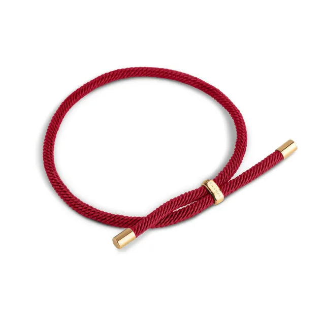 Enamel Color Cord armbånd 23 cm bordeaux
