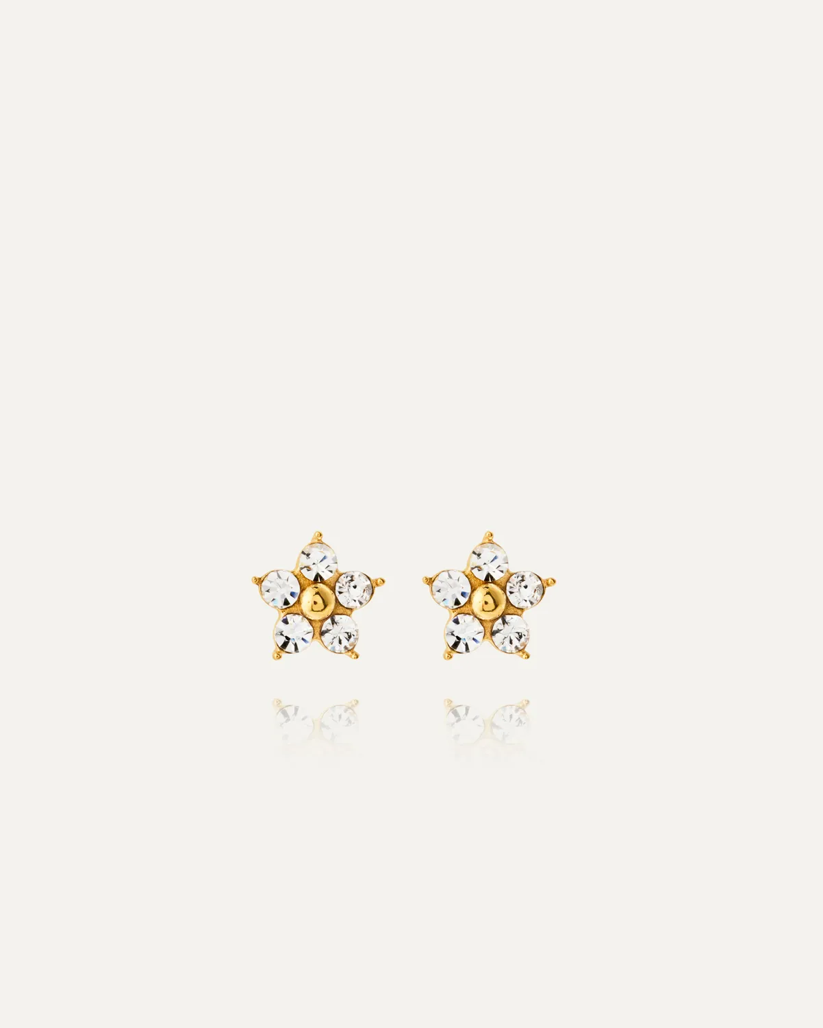 Mockberg Flora Studs øredobber gull blomst 7 mm