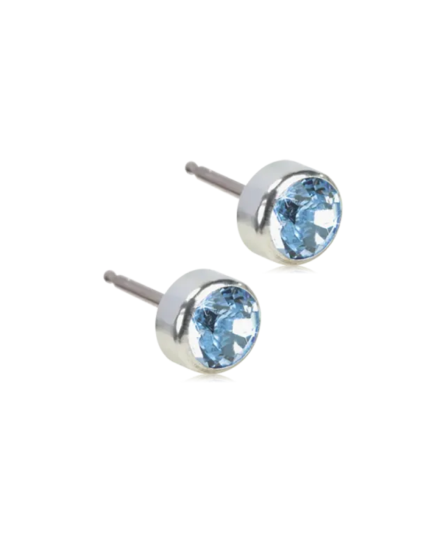 Blomdahl Bezel øredobber alexandrite 5 mm titan