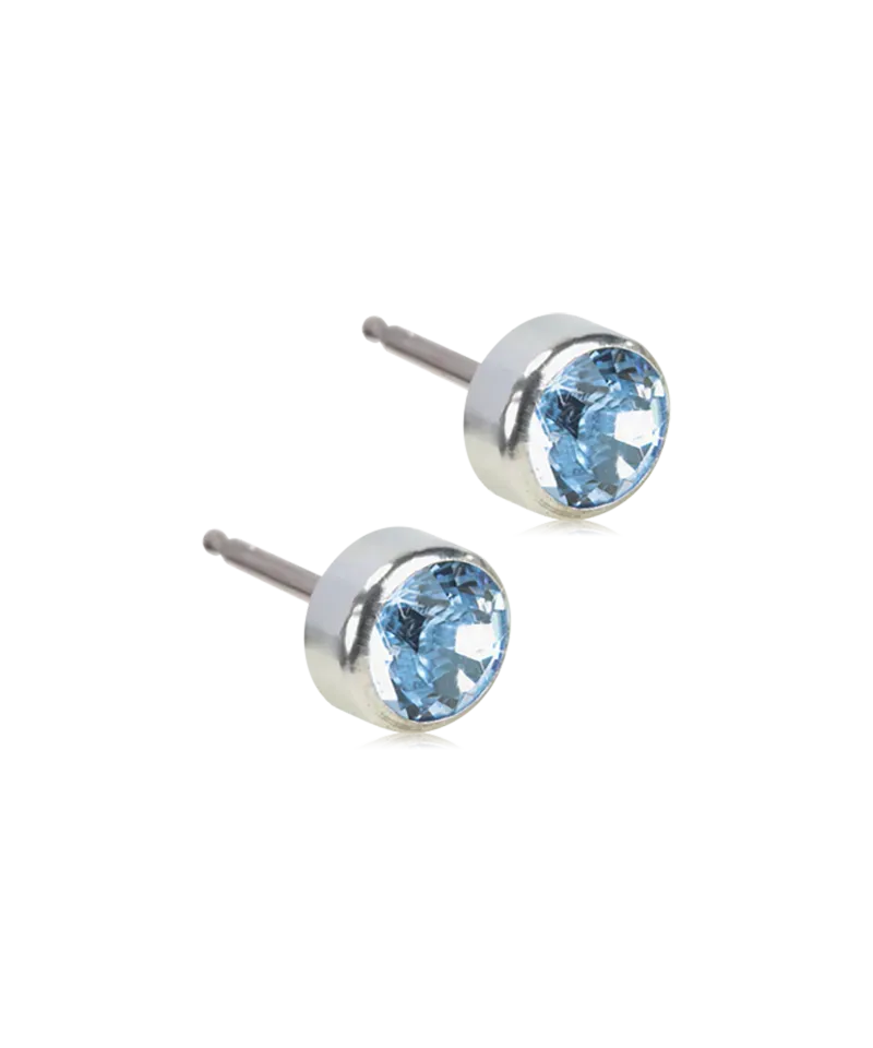 Blomdahl Bezel øredobber alexandrite 5 mm titan