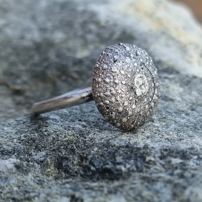 Kunstnerbonden Kråkebolle ring sølv resirkulert