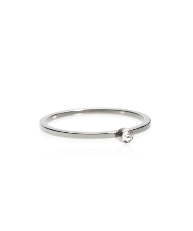 Blomdahl Bezel Tiny ring crystal titan nikkelfri