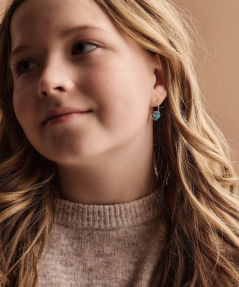 Blomdahl Ear Ring Heart øredobber 14 mm lilla gull