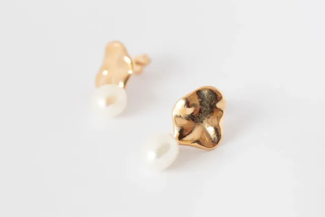 Eremis Marion øredobber perler gull