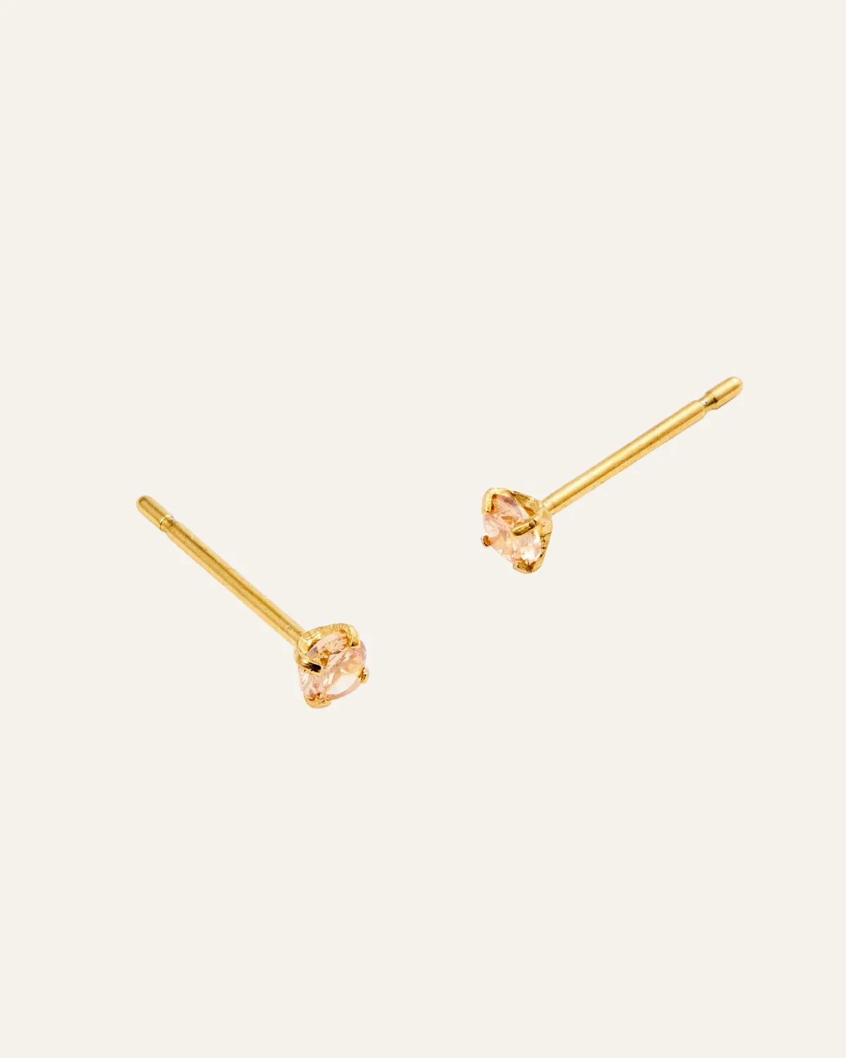 Mockberg Jolie Champagne Small Studs øredobber gull 3 mm