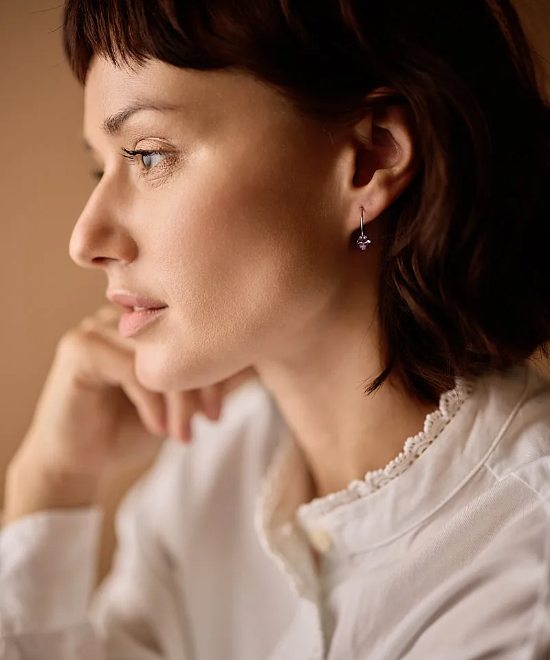 Blomdahl Ear Ring øredobb violet 14 mm titan bicone