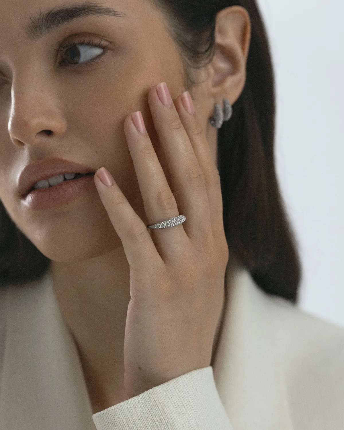 Mockberg Pavé Precious ring sølv 52 zirconia