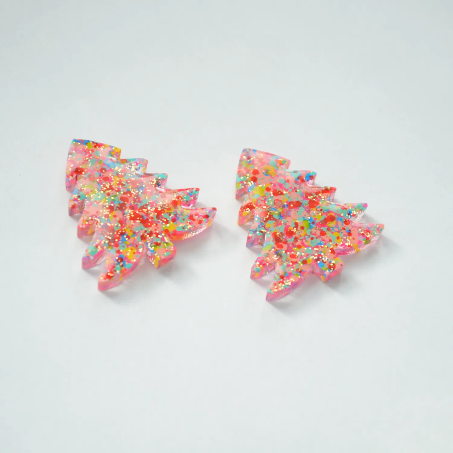 BooandBooFactory Christmas Tree studs akryl konfetti