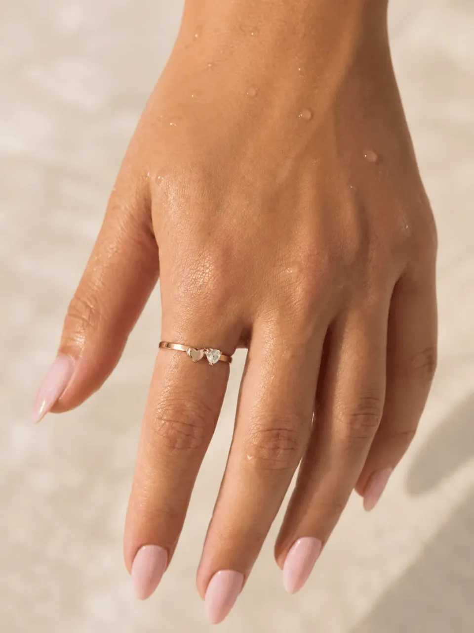 Mea Nani She Stole My Heart ring 14K gullbelagt hjerte