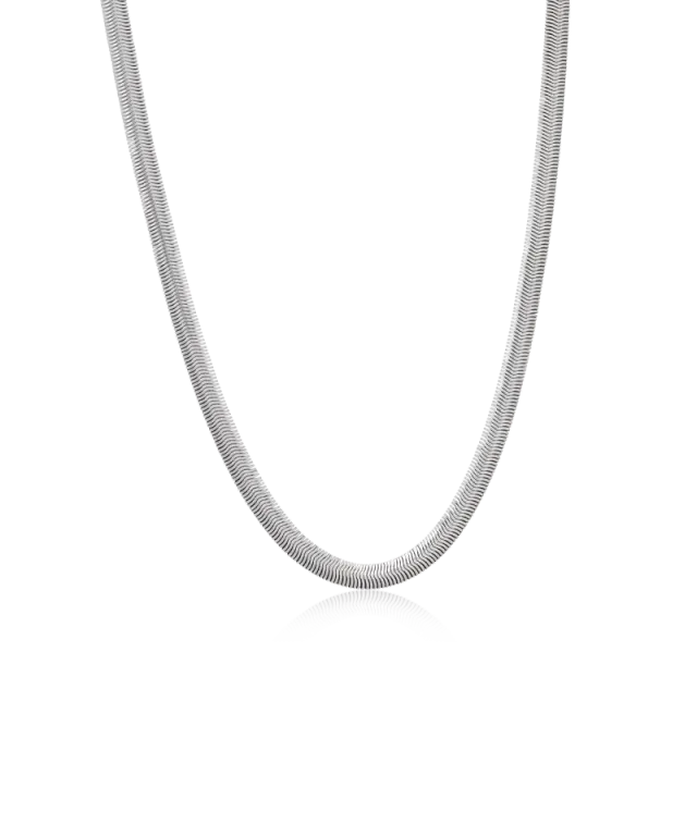 Blomdahl Grand Plain halskjede sølv 40-46 cm stål