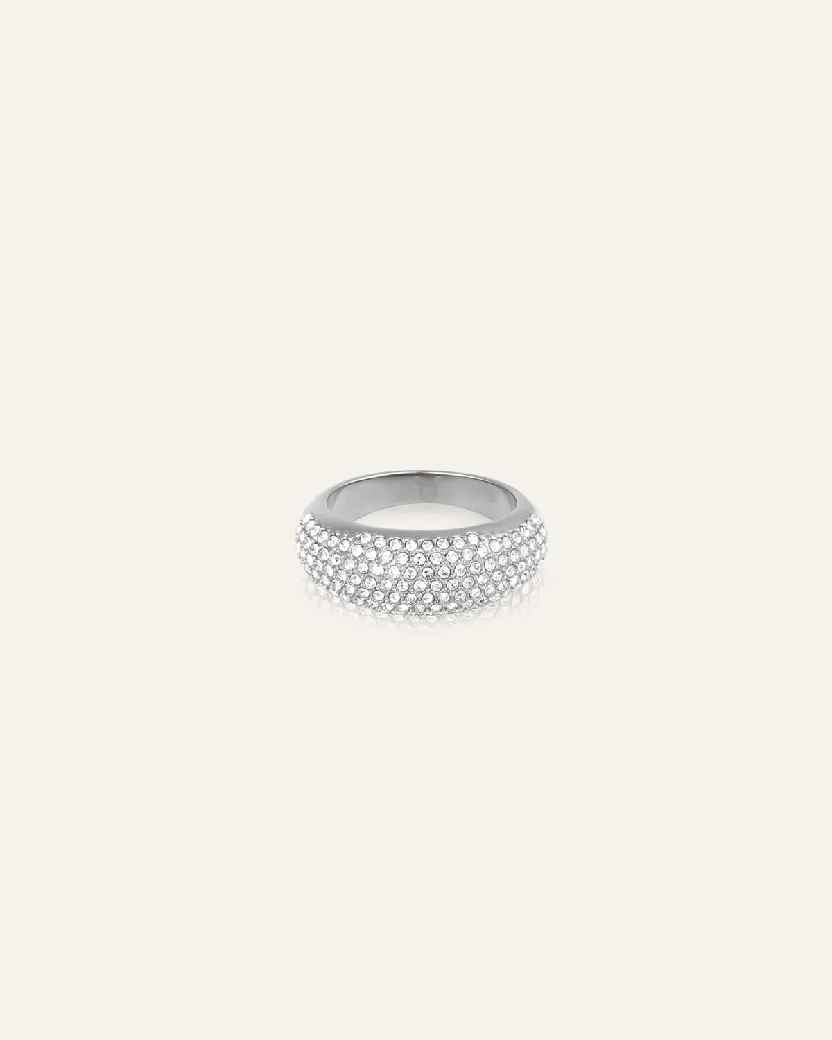 Mockberg Treasure ring sølv bred zirkonia