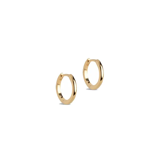 Enamel Classic 10 mm øredobber par forgylt