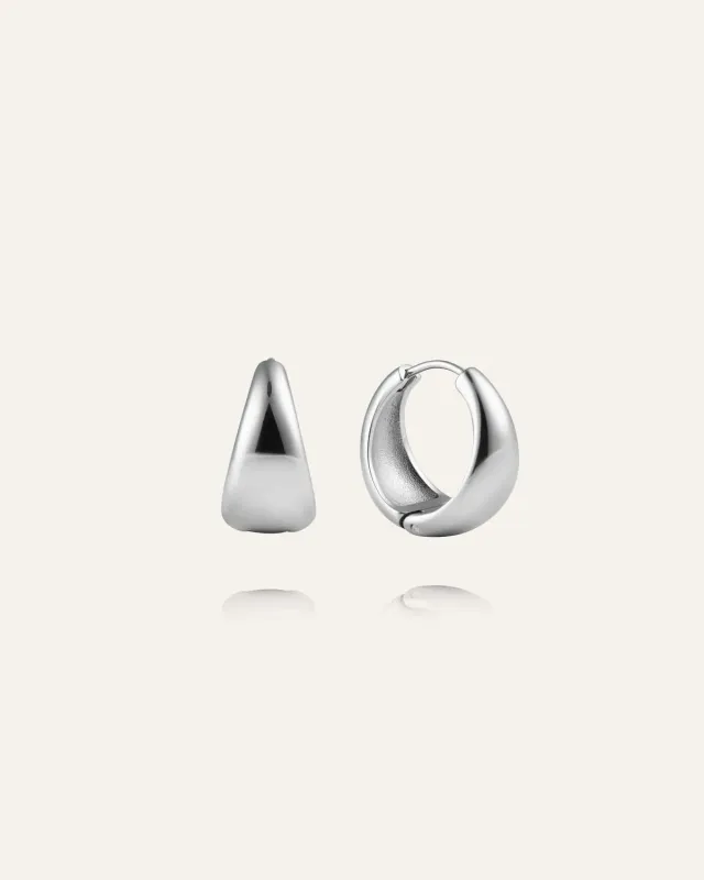 Mockberg Bold Hoops Large øredobber sølv 18 mm