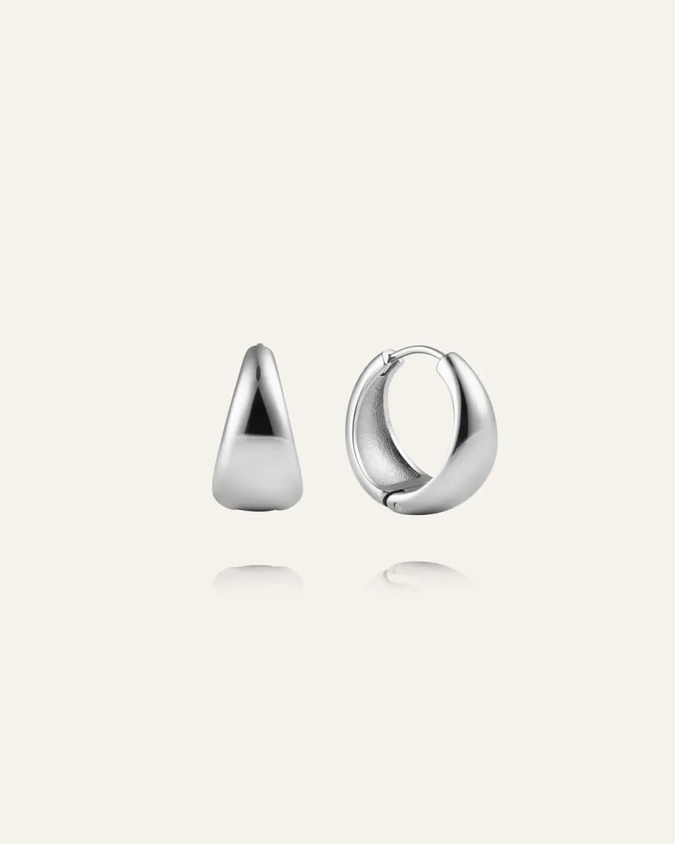 Mockberg Bold Hoops Large øredobber sølv 18 mm