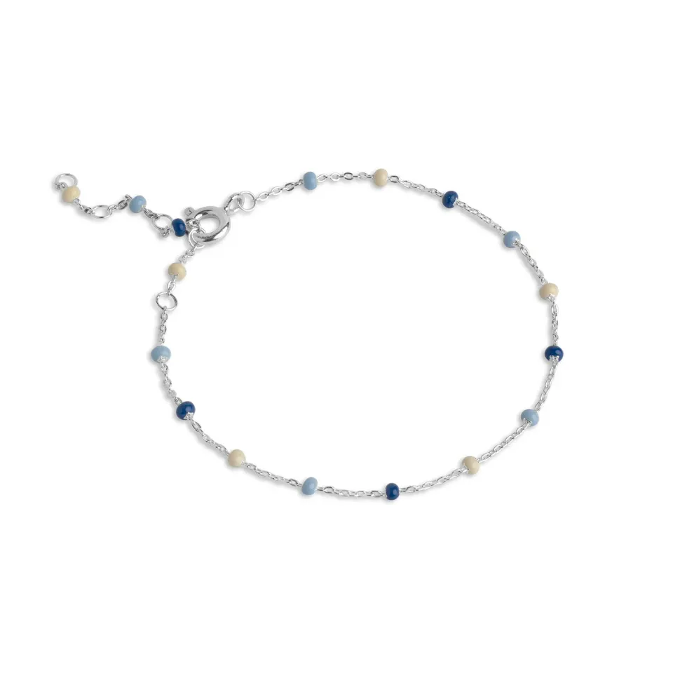 Enamel Lola Marine armbånd sølv blå emaljekuler