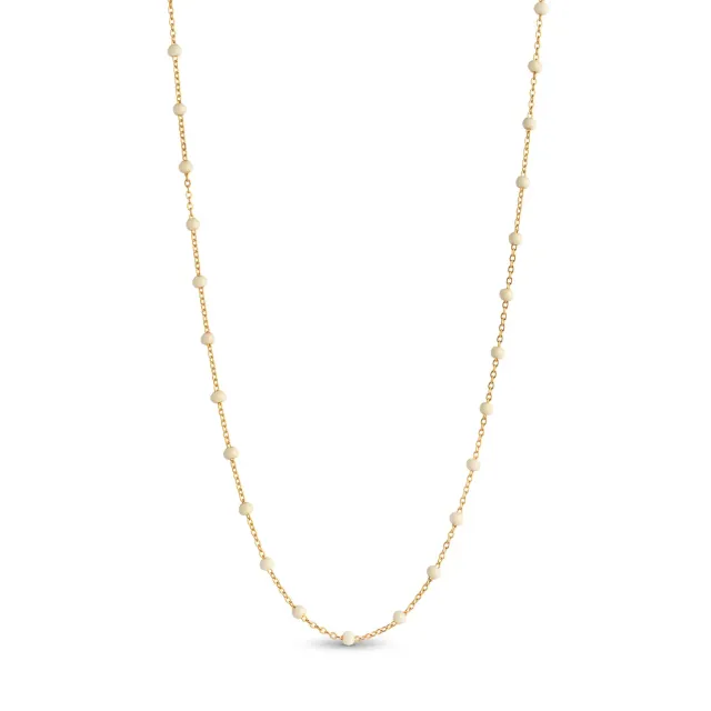 Enamel Lola halssmykke Daisy 38 cm forgylt
