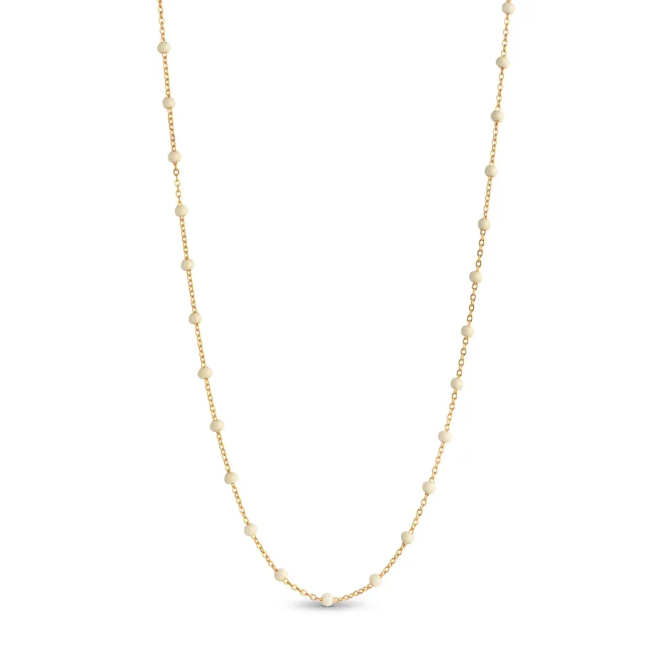 Enamel Lola halssmykke Daisy 38 cm forgylt