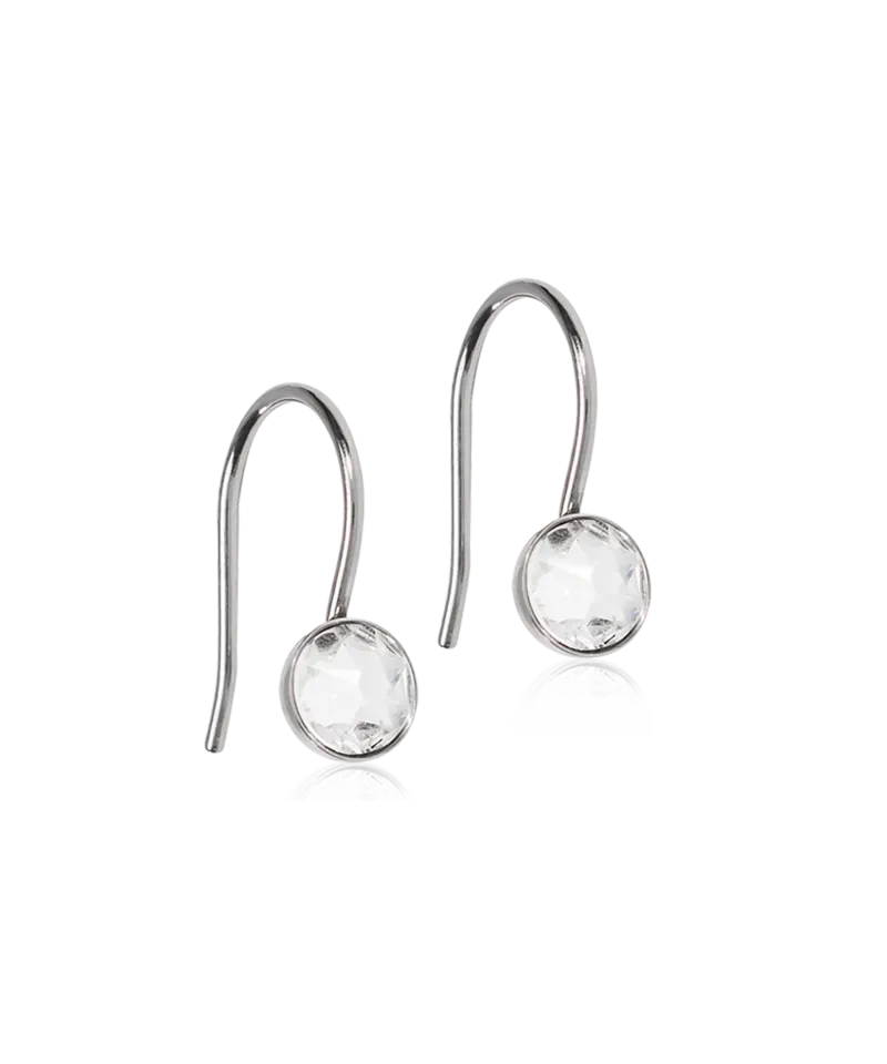 Blomdahl Pendant Bezel øredobber crystal titan 5 mm