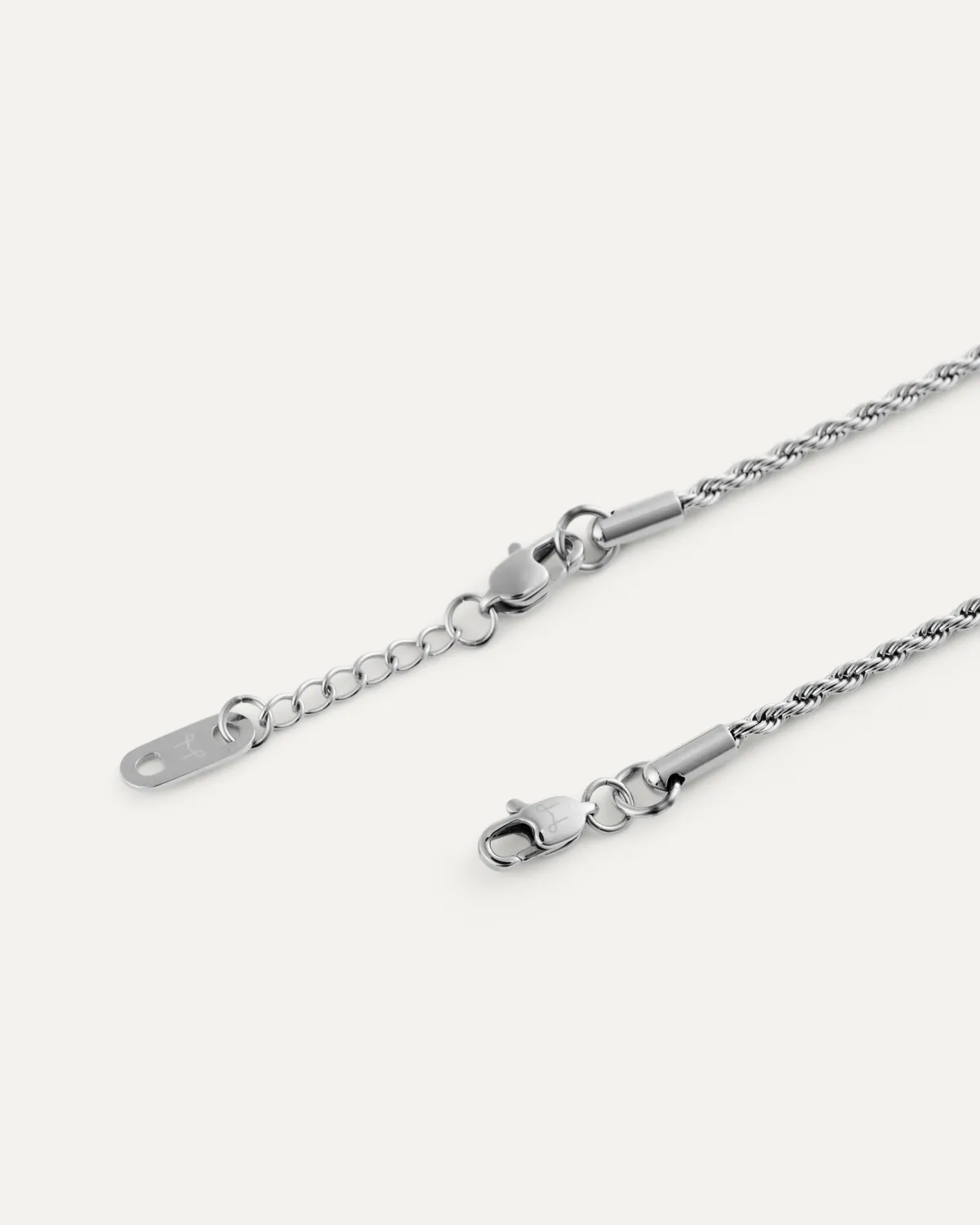 Mockberg Thin Rope armbånd sølv small vanntett