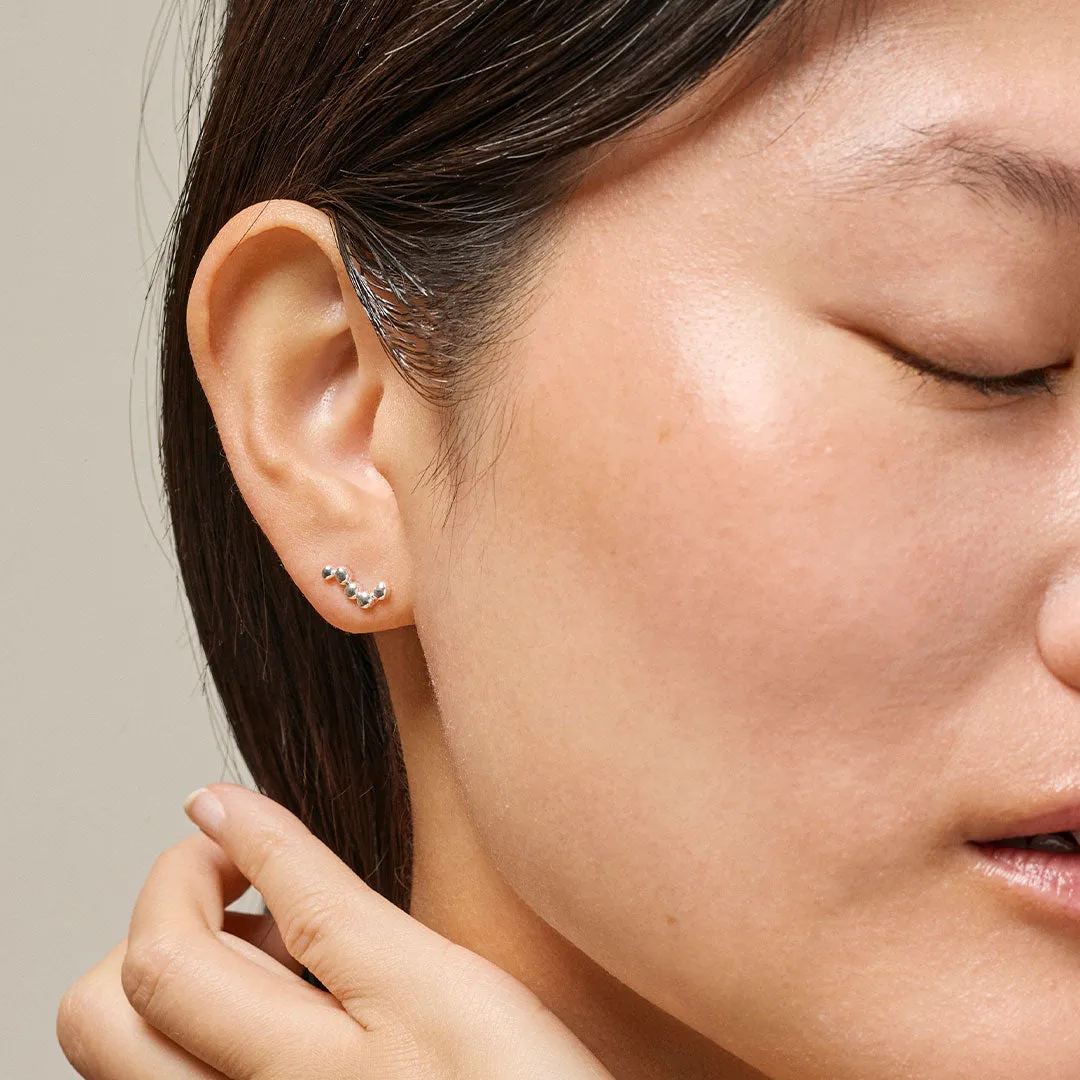 Enamel Nara Long studs sølv 10,5 mm resirkulert