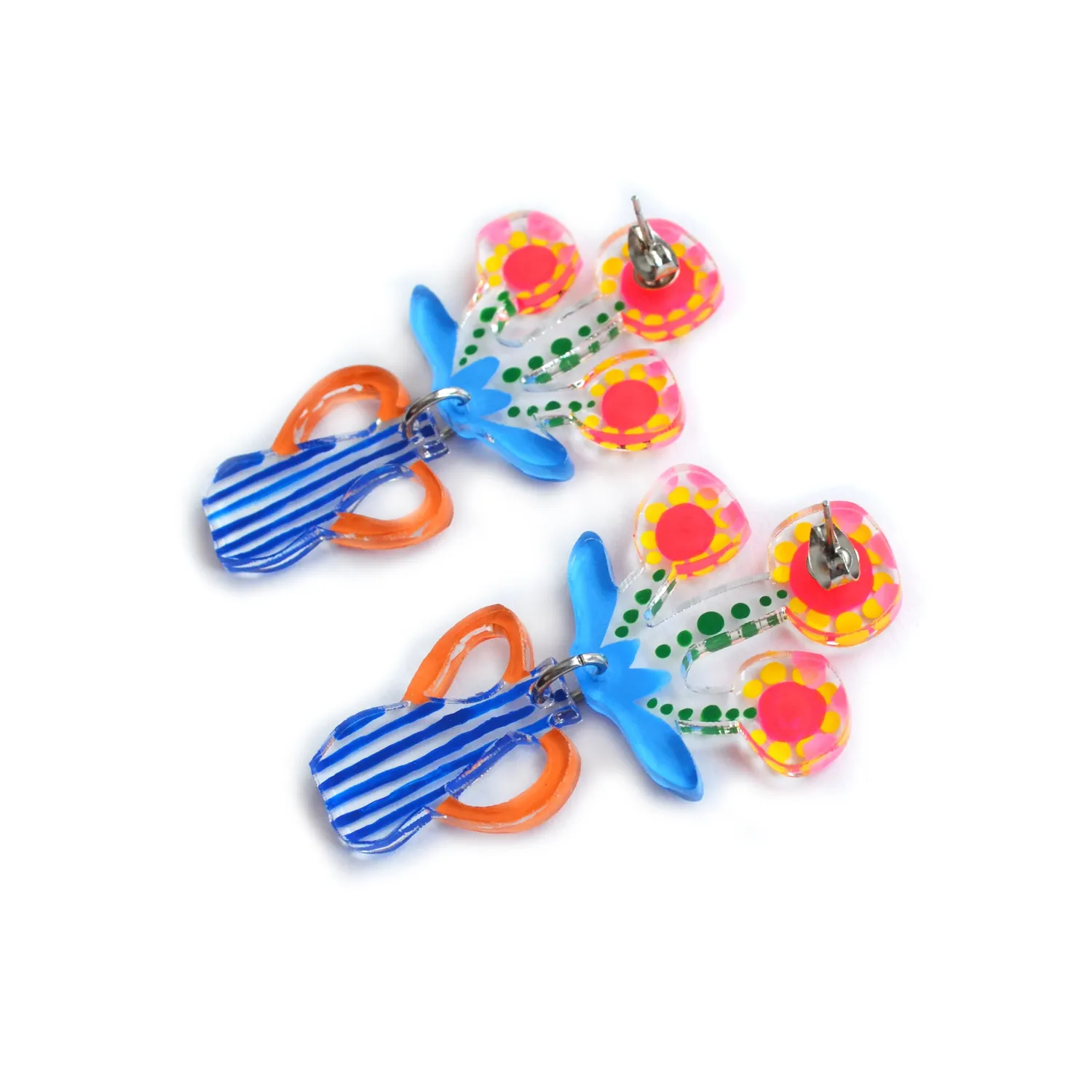 BooandBooFactory Alien Eye Flower øredobber akrylblomst