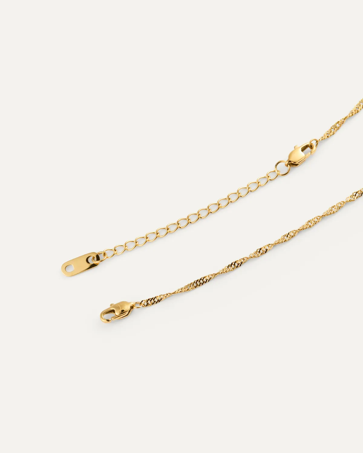 Mockberg Twirl Necklace halskjede 450+50 mm gull