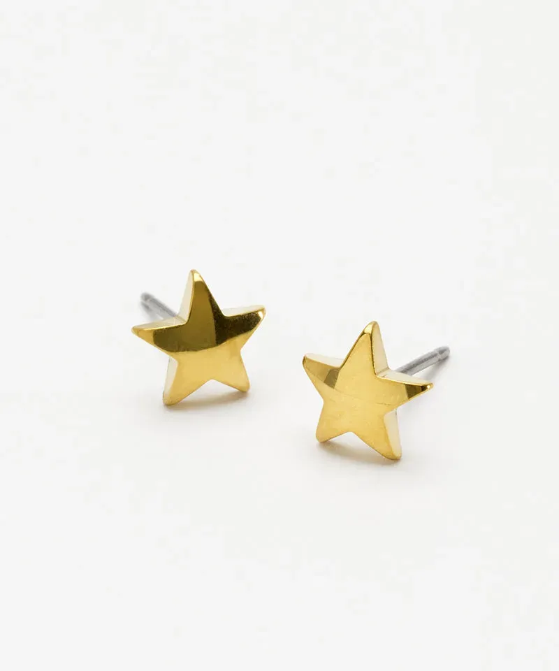 Blomdahl Star øredobber gull 8 mm titan hudvennlig