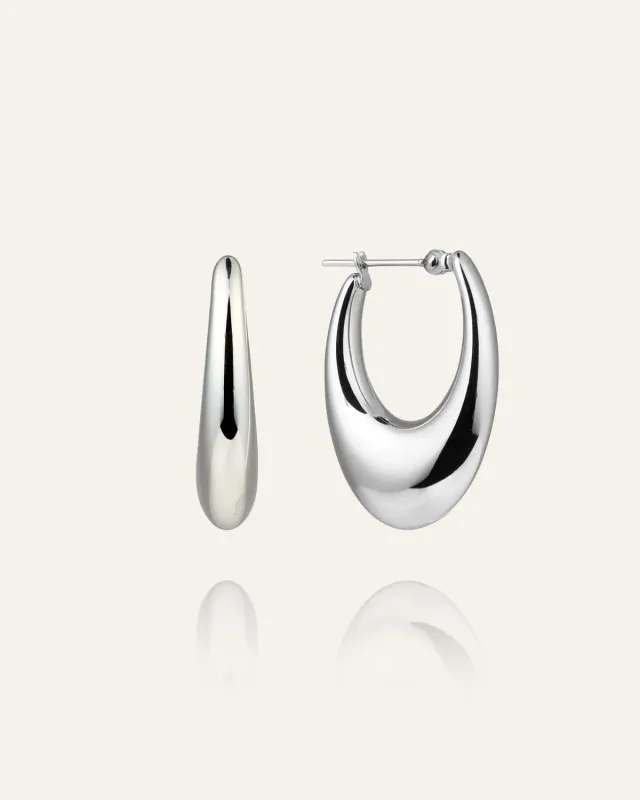 Mockberg Kenza Hoops øreringer 31 mm sølv