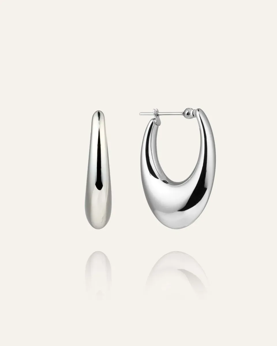 Mockberg Kenza Hoops øreringer 31 mm sølv