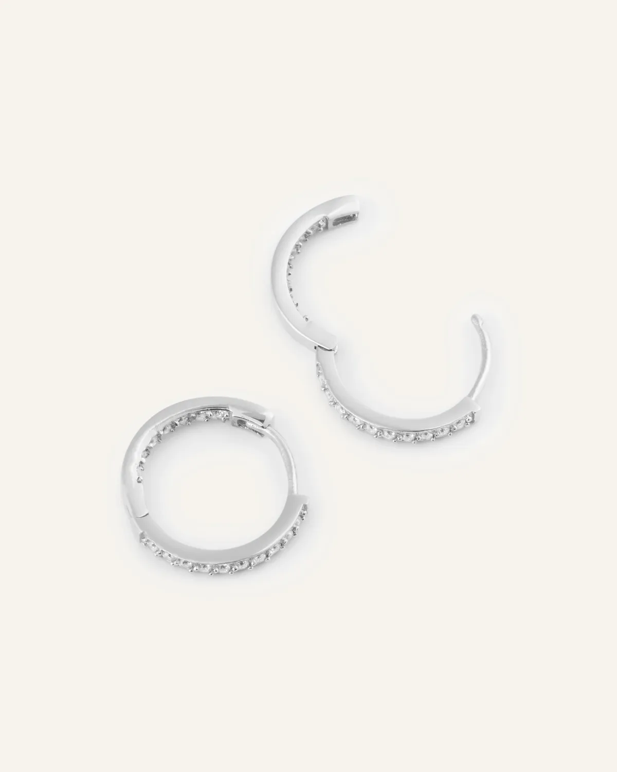 Mockberg Sparkle Medium Hoops øreringer sølv 16 mm