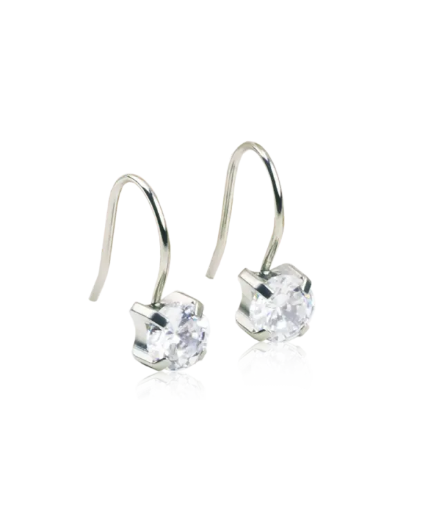 Blomdahl Pendant Tiffany øredobber 7 mm hvit titan