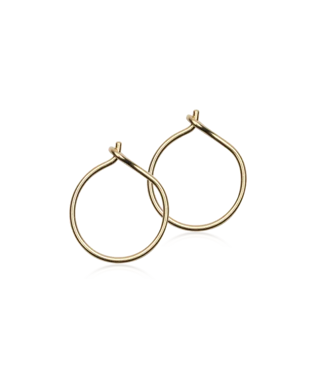Blomdahl Ear Ring øreringer 12 mm gull titan