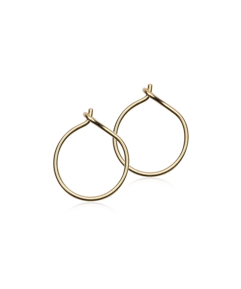 Blomdahl Ear Ring øreringer 12 mm gull titan