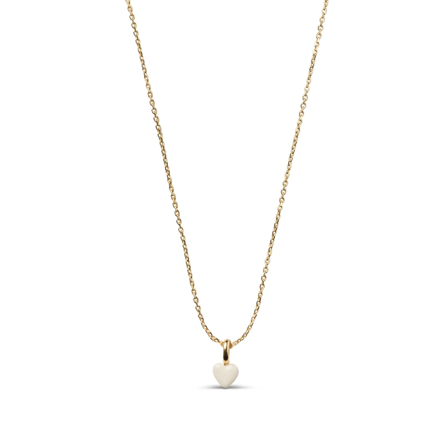 Enamel Amore Classic Daisy smykkesett gull beige