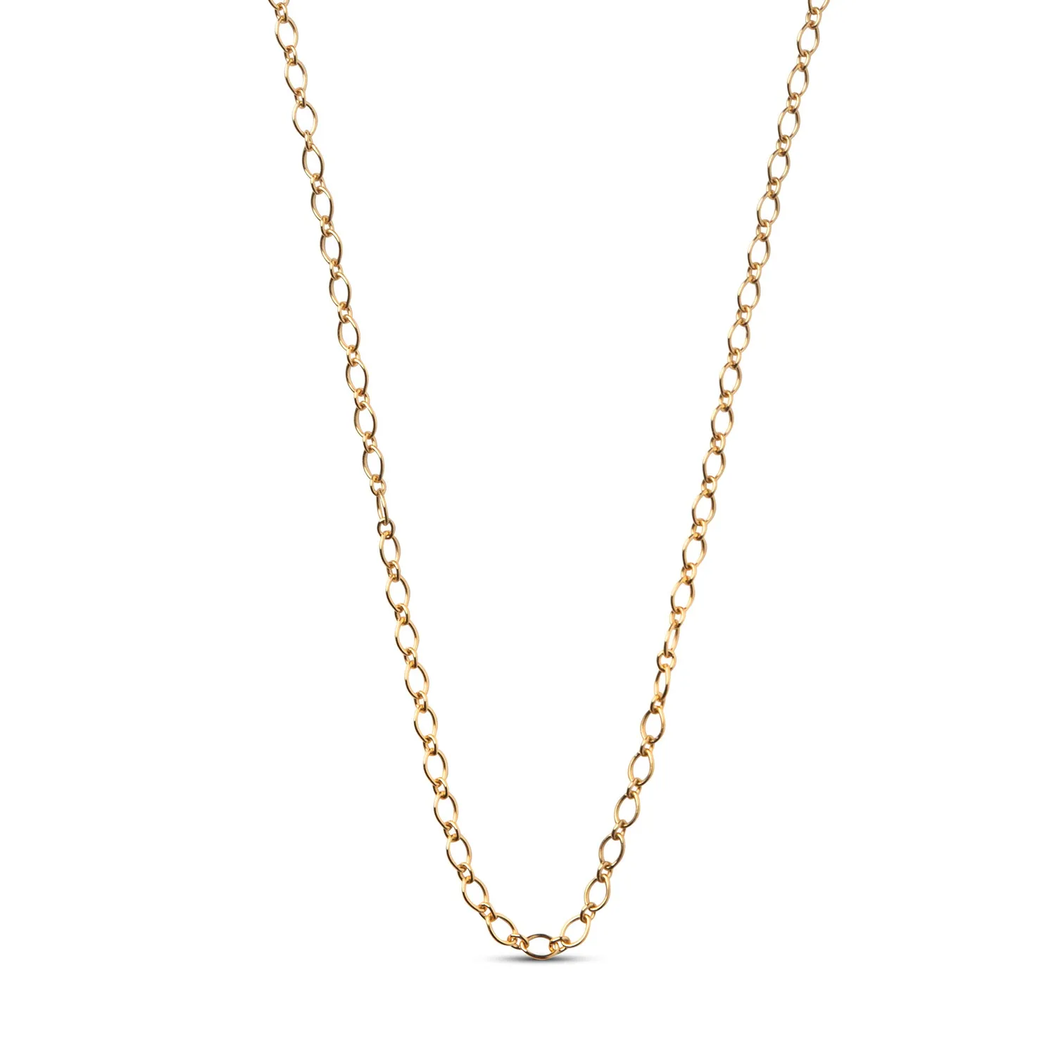 Enamel Simple Charm halskjede gull 50 cm ovale ledd