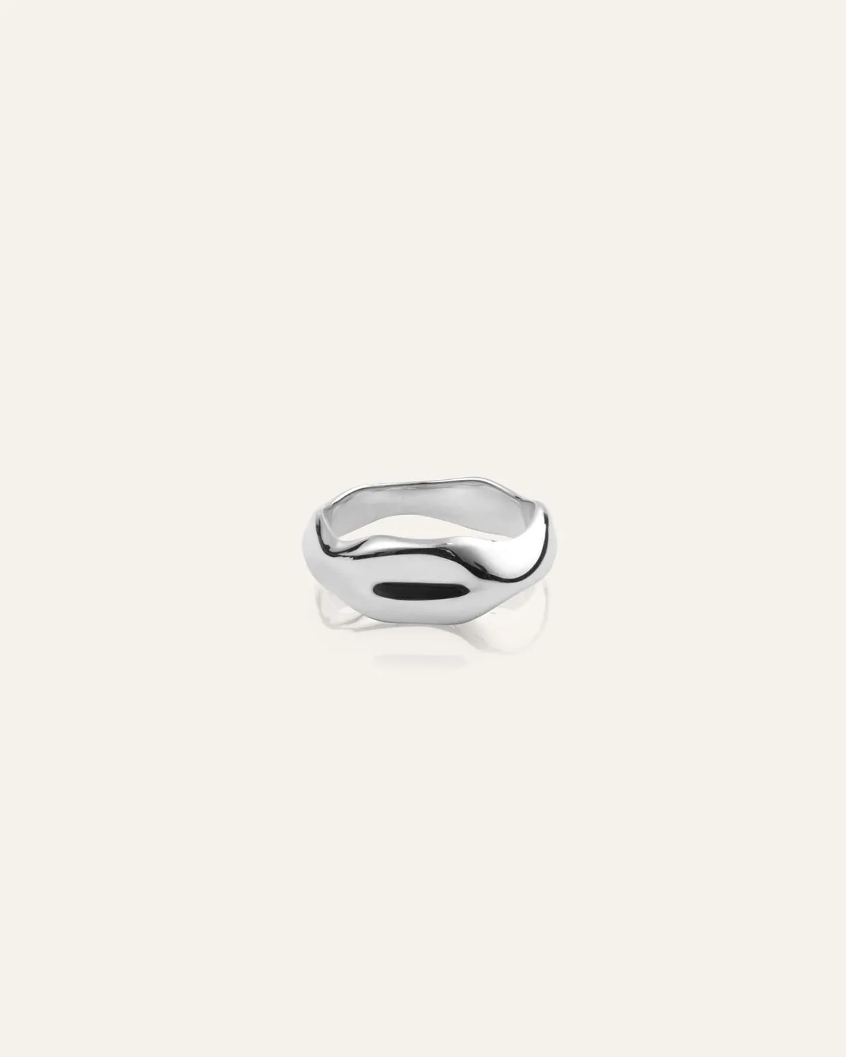 Mockberg Wavy Bolded Large ring sølv bølge