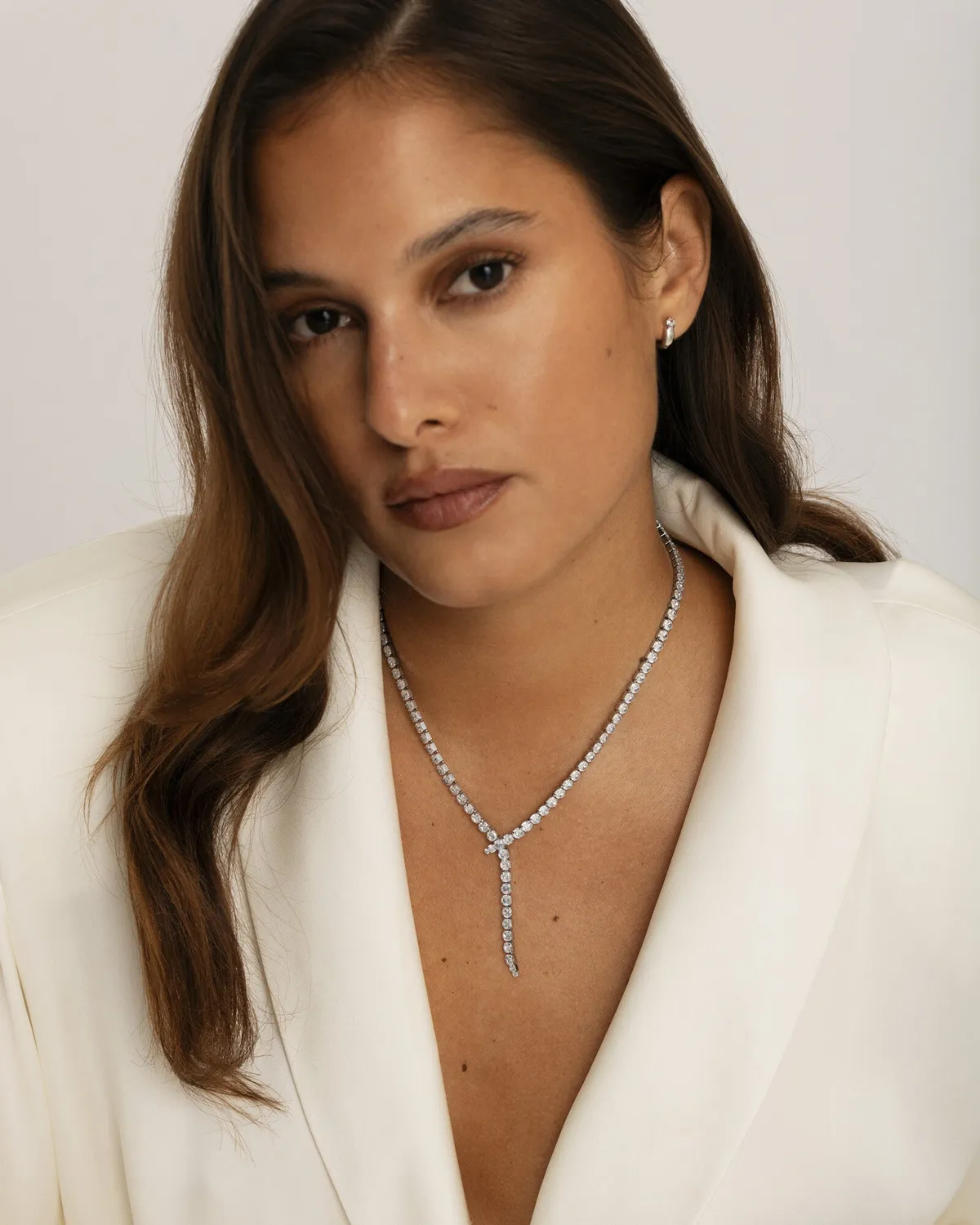 Mockberg Alora Necklace halskjede sølv 370+50 mm