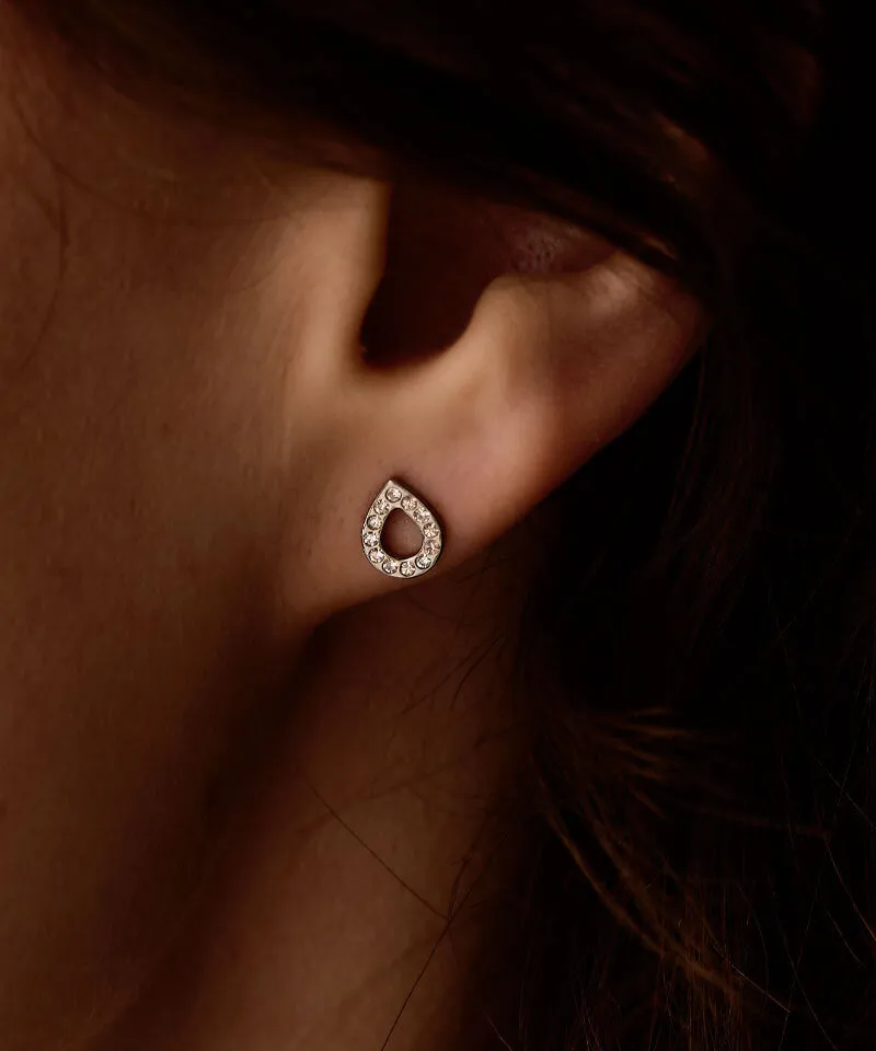 Blomdahl Brilliance Drop Hollow øredobber crystal 8 mm titan