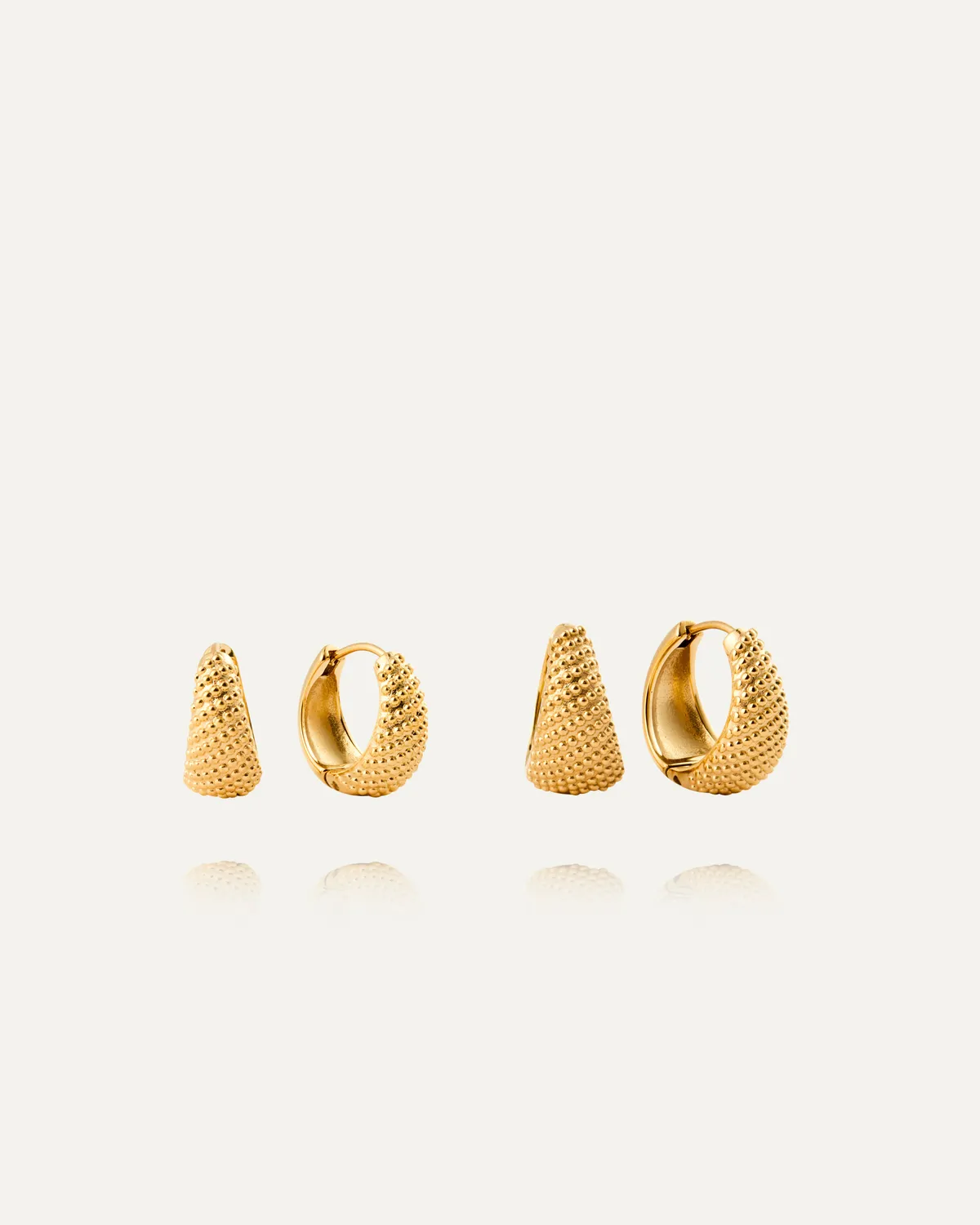 Mockberg Honey Hoops Medium øredobber gull
