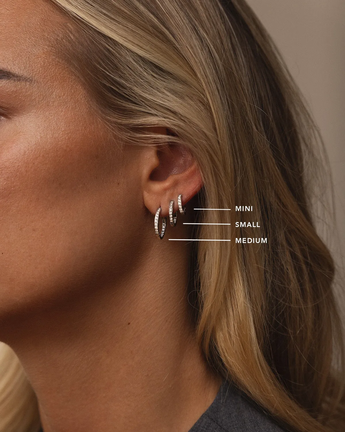 Mockberg Sparkle Small Hoops øredobber sølv 13 mm