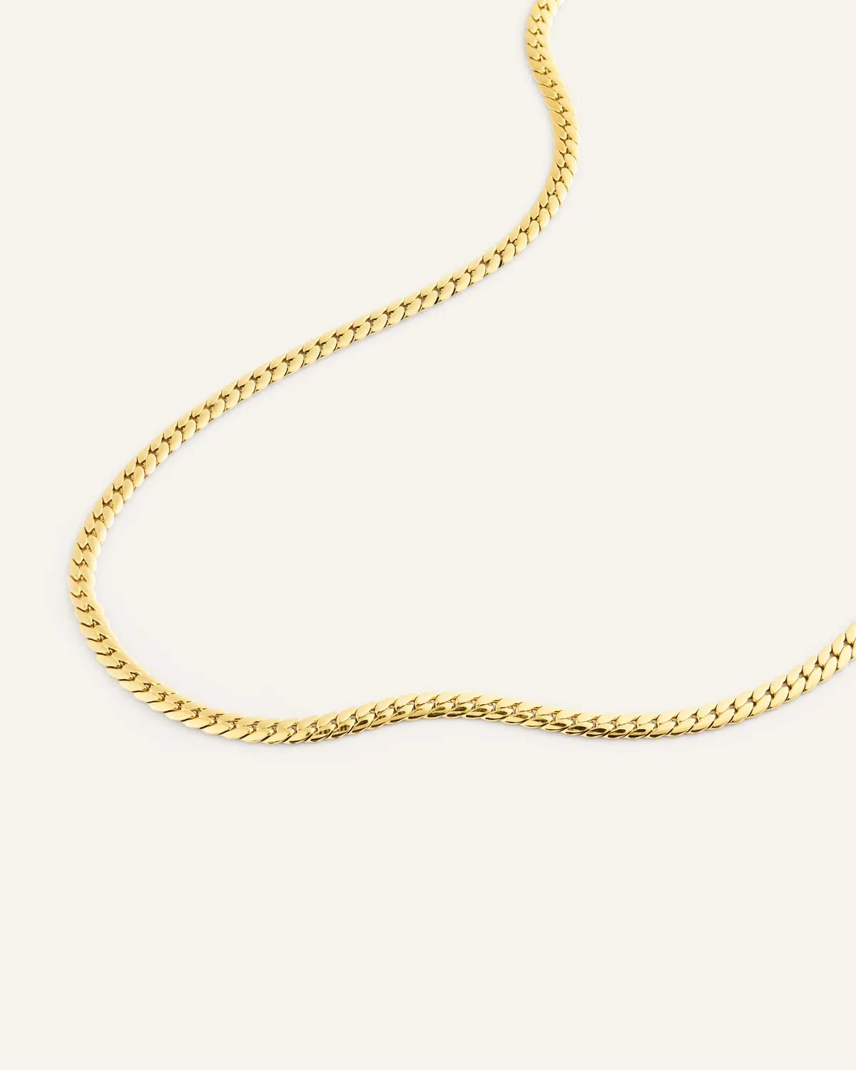 Mockberg Serpentine Chain halskjede gull stål