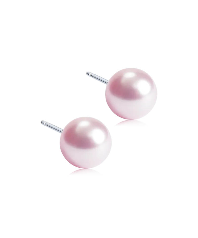 Blomdahl Pearl øredobber light rose titan nikkelfrie