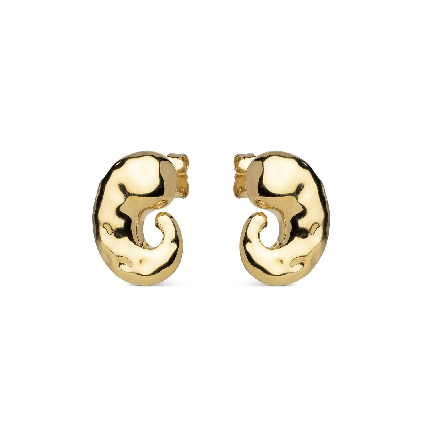 Enamel Carya studs 19,5 mm forgylt par