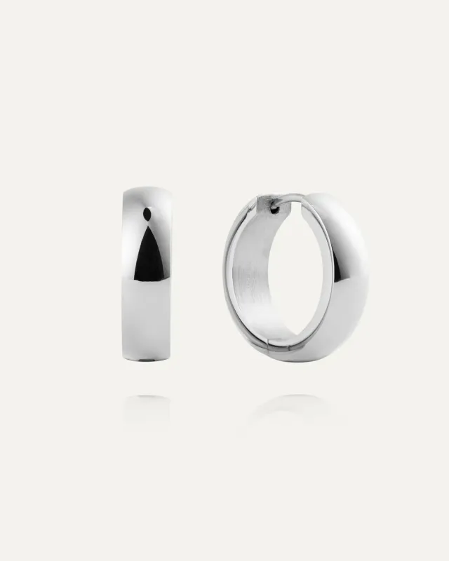 Mockberg Chunky Hoops Large øredobber sølv 18 mm