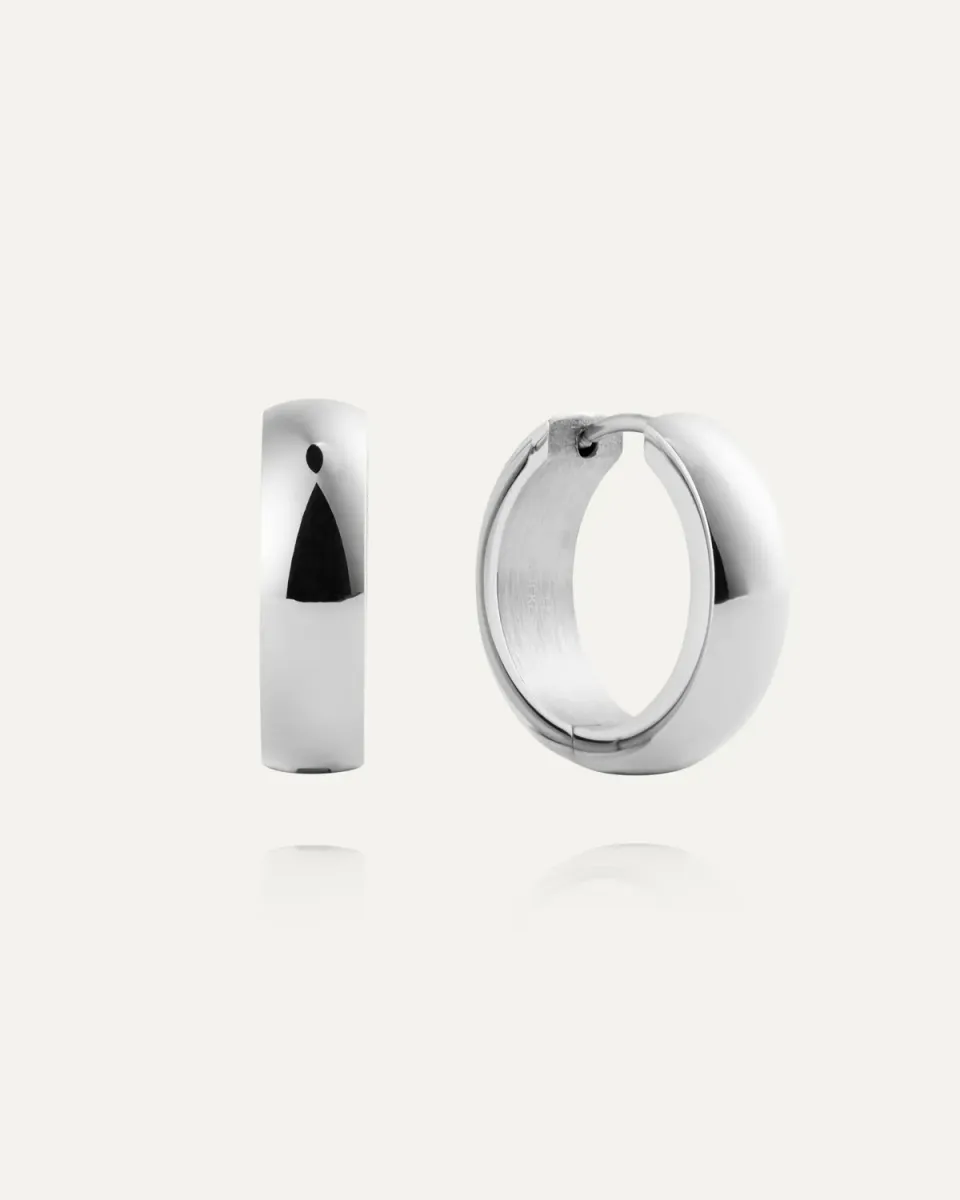 Mockberg Chunky Hoops Large øredobber sølv 18 mm